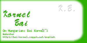 kornel bai business card